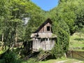 Old sawmill plant with water turbine or mill of the KovaÃÂ family, Zamost - Gorski kotar, Croatia /Stari pogon ÃÂ¾age